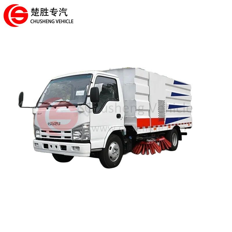 Camion de nettoyage de camion de balayeuse de route de rue d'ISUZU 4×2 pour la route et la rue