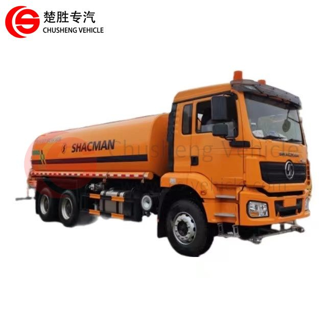 Camion-citerne aspirateur d'eau de SHACMAN 6X4 20CBM pour l'eau potable et le nettoyage des routes