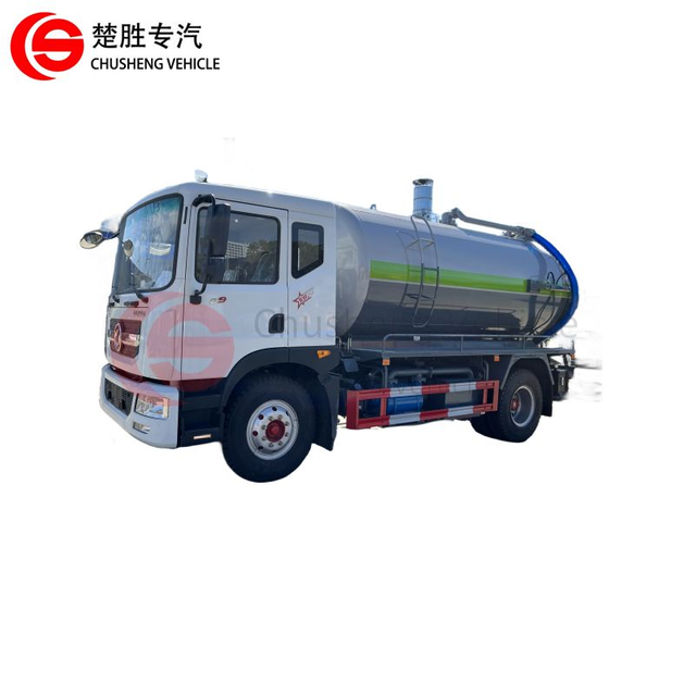 Meilleure vente Dongfeng 4*2 8cbm 130HP camion-citerne d'aspiration d'eaux usées sous vide haute pression à vendre