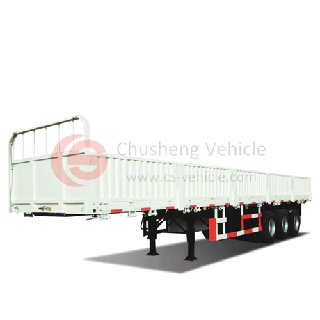 Nouvelle demi-remorque de paroi latérale de clôture de cargaison à 3 essieux pour la transporation logistique