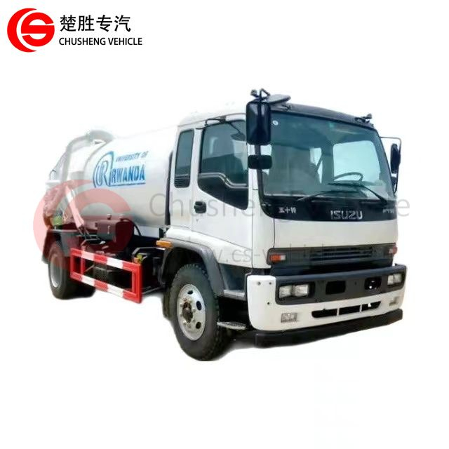 Camion de réservoir d'aspiration d'eaux usées de vide d'eaux usées d'ISUZU 4×2 pour le nettoyage d'égout de boues de boues