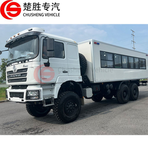 Shacman F3000 6x6 430HP Transport de passagers de bus entièrement fermé personnalisé sur le bus de camion de route